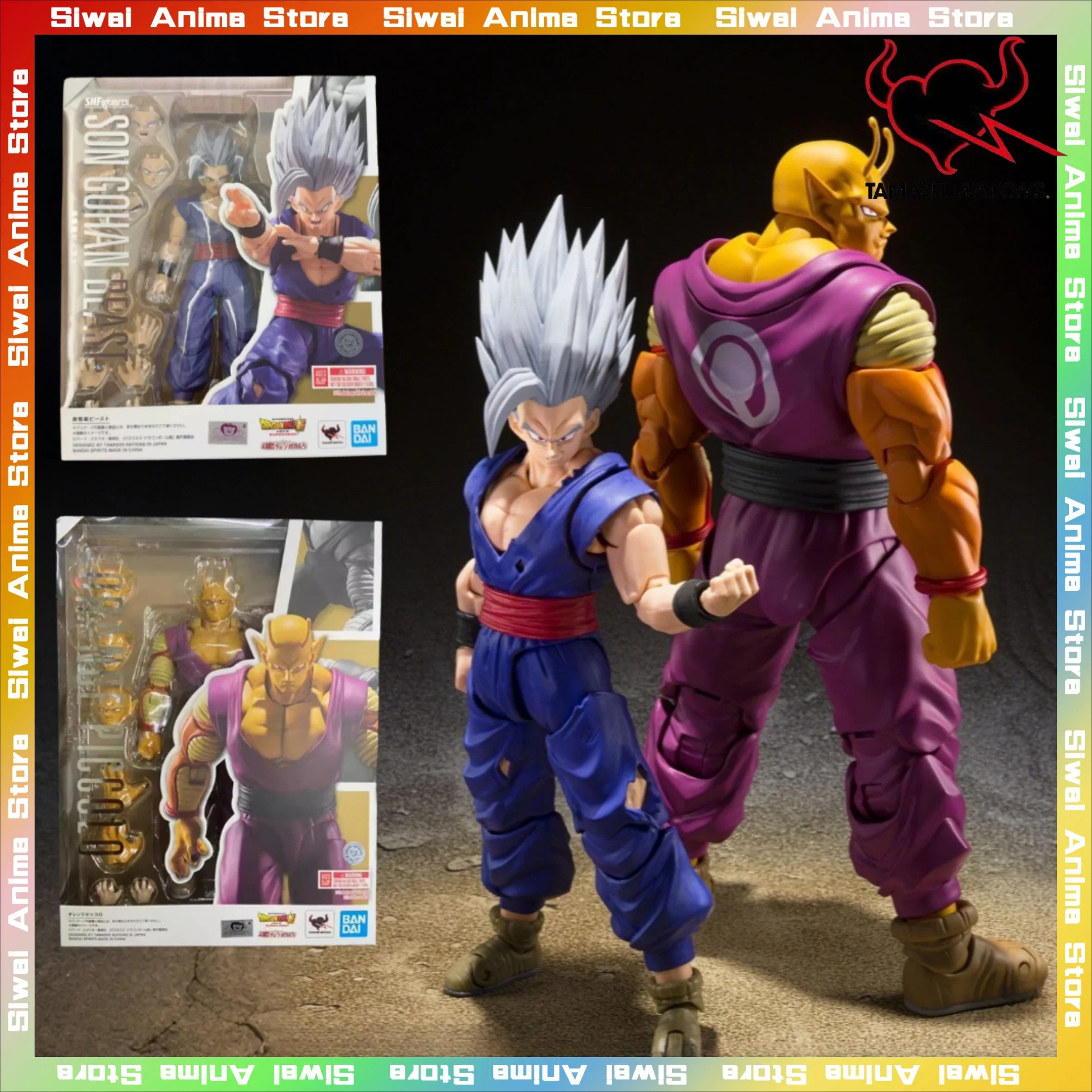 Original BANDAI Dragon Ball Superhero Theater Version Piccolo Gohan Goku Vegeta SHF Anime Action Figures Collection Model Toy