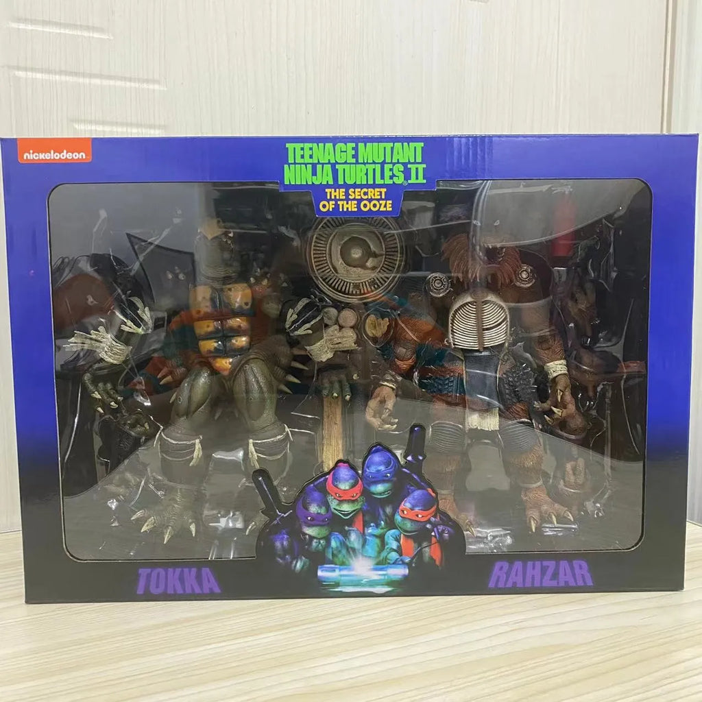 NECA 54127 Toys Teenage Mutant Ninja Turtles The Secret Of The Ooze Tokka & Rahzar 2 Pack 18 cm Action Figure Original Doll TMNT