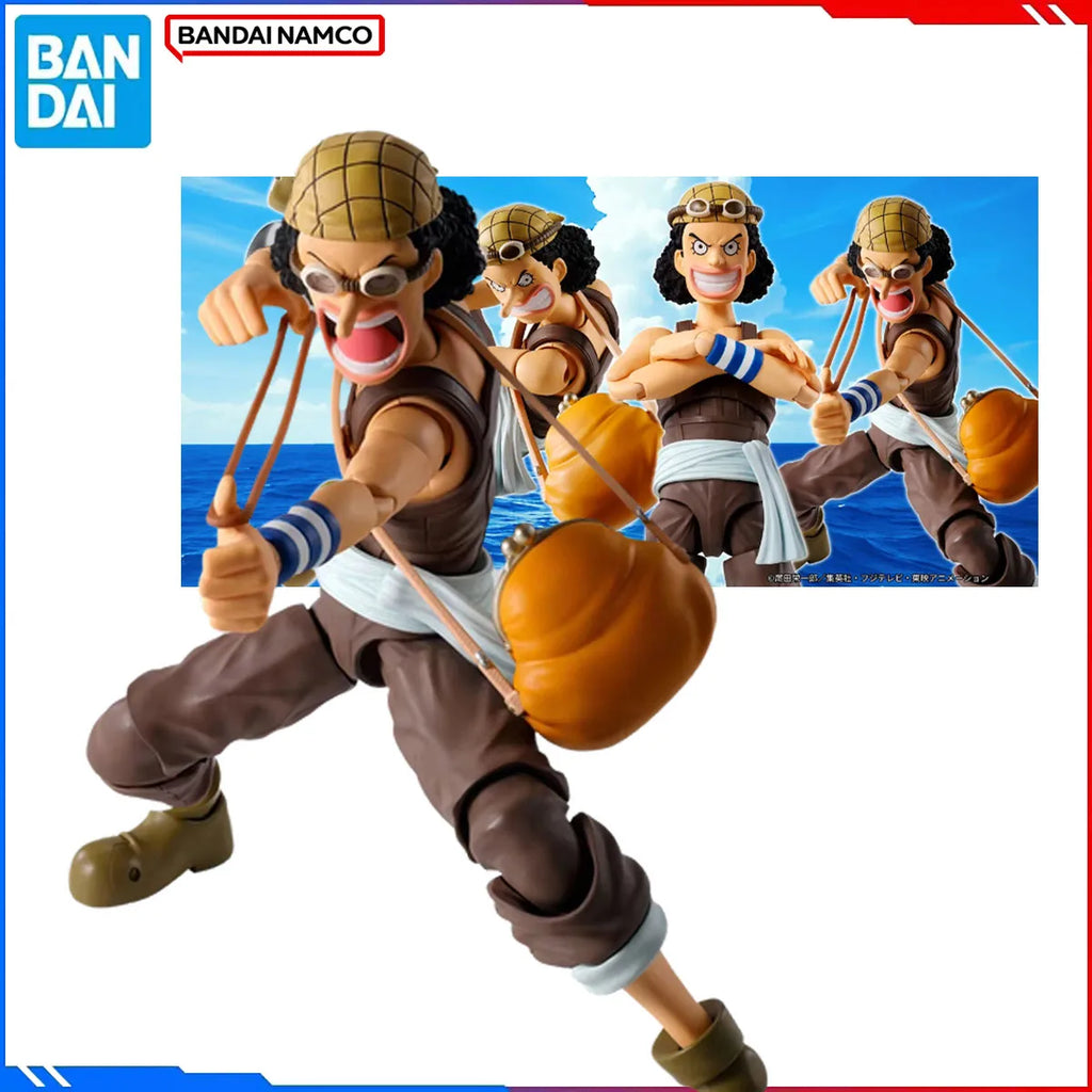Bandai Genuine One Piece Anime Model Kits Usopp Romance Dawn Toys S.H.Figuarts Action Figure Assembly Model Gift for Boy Girl