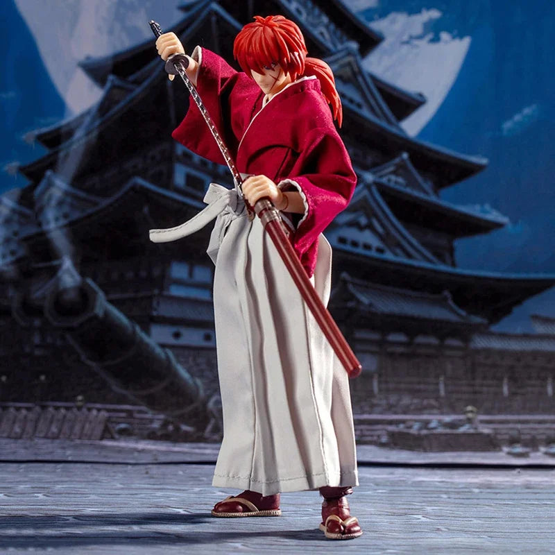 Great Toys/GT Rurouni Kenshin Himura Sagara Sanosuke Shishio Makoto SHF 1/12 16cm/6 inch PVC Action Figure Model In Stock