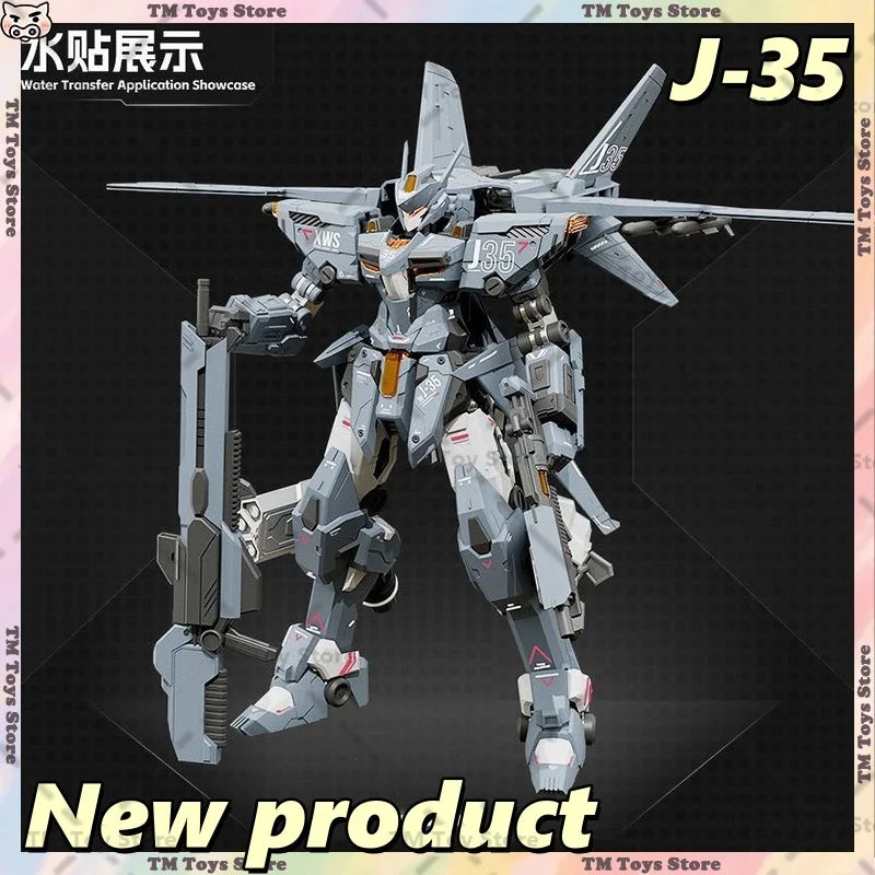 22CM J-35 Xiwanshe QIONGSHENG Assembly Model Kits Dragon Soul Fighter Action Anime Figure Robot Plastic Collection Birthday Gift