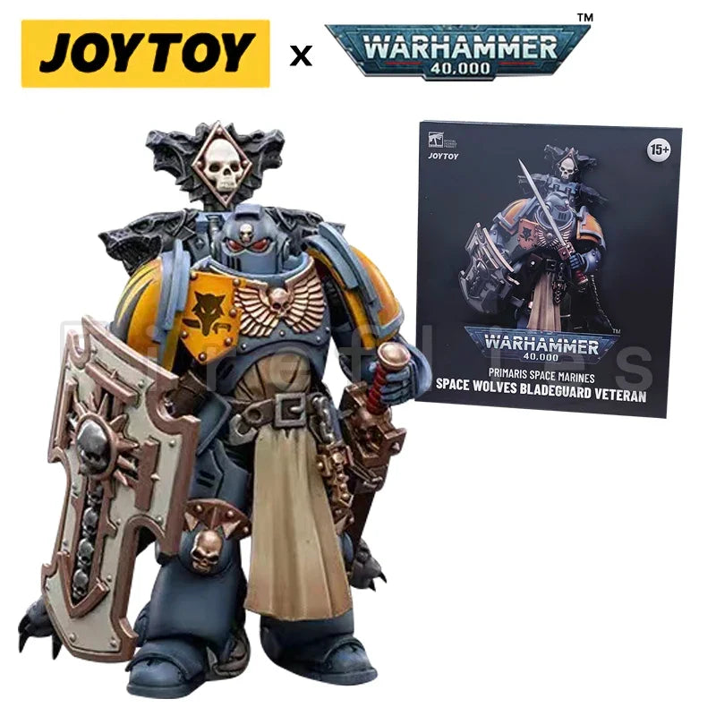 1/18 JOYTOY Action Figure (4PCS/SET) 40K Bladeguard Veteran Set Anime Collection Model Toy