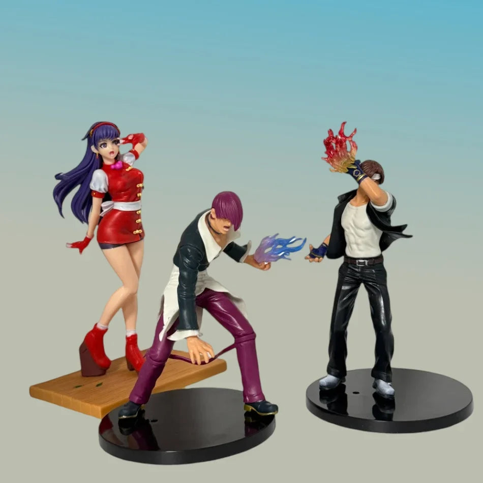 18cm The King of Fighters '98 SNK Anime Figure Kyo Kusanagi Iori Yagami Action Figures Arcade Game peripheral PVC Model Toy Gift