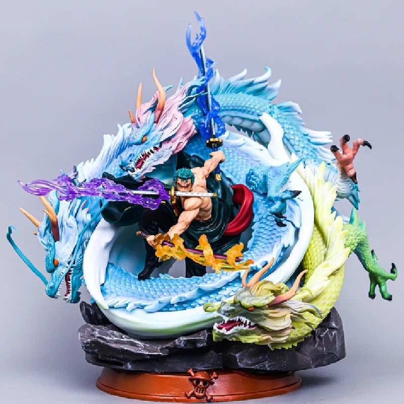 One Piece Anime Peripheral Solon Three Thousand World Tornado Three Blade Flow Solon Super Large Model Handmade Ornament Toy
