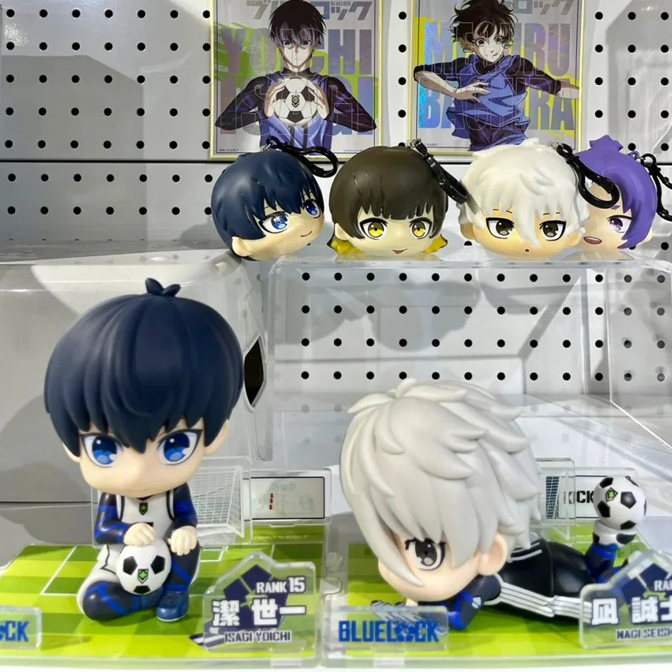 Blue Lock Kawaii Nagi Yisagi Isagi Yoichi Sitting Action Figure Doll Tabletop Model Anime Peripheral Creative Birthday Gift Toy
