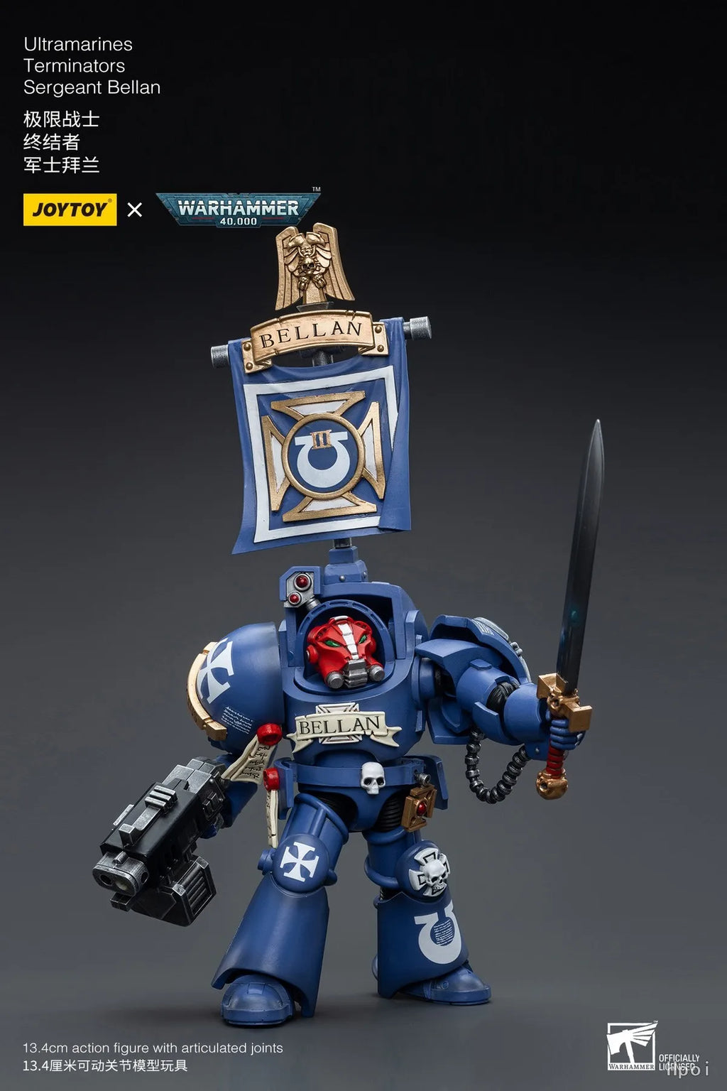 【UA】JOYTOY  Warhammer 40K  Scale 1/18 Action Figures UltramarinesTerminators Sergeant Bellan Models Toys Gifts