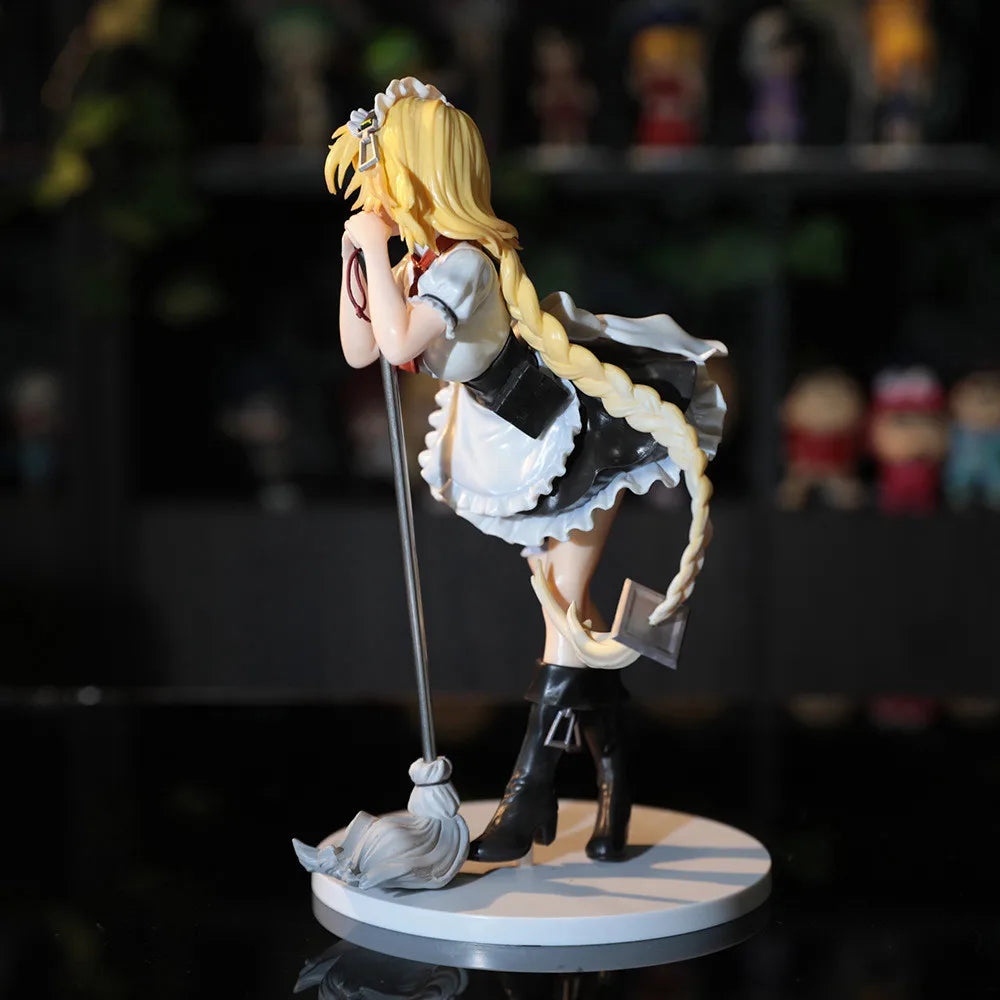 22CM Anime Game Girls Frontline G36 Maid Broom Dress Up Standing Model Toy Gift Collection Action Figure PVC Boxed