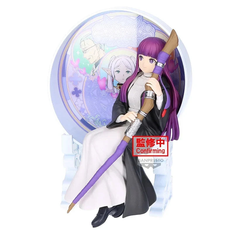Bandai In Stock Banpresto Frieren: Beyond Journey's End Glasscape Frieren Fern 15Cm Anime Action Figures Model Boxed Toy Gifts