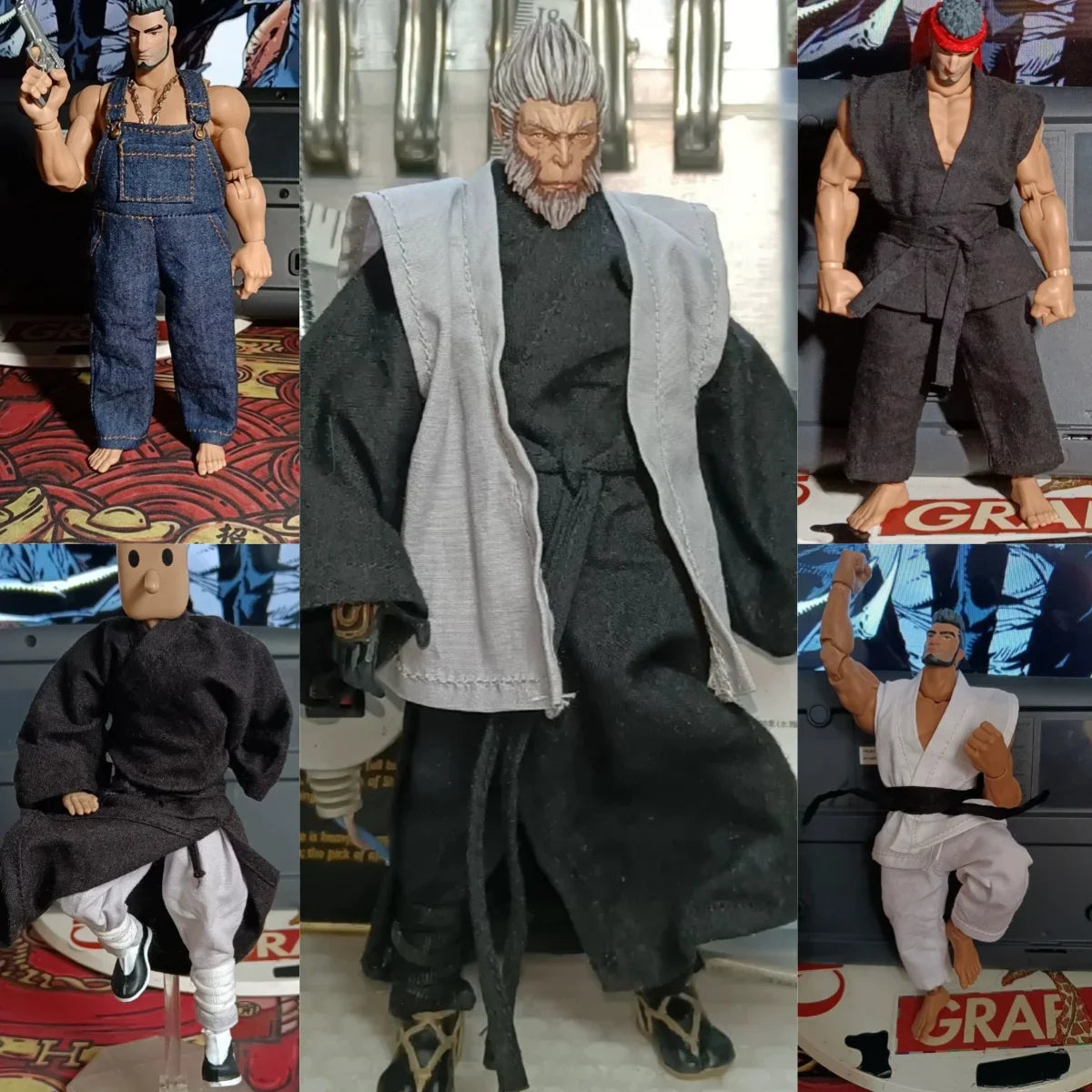 【Keine Figur】Handgemachte 1/12 Maßstab Männliche Soldat Kleidung Set Stoffhose Overalls Passend für 6'' Actionfiguren Spielzeug für Fans DIY Für Vtoys