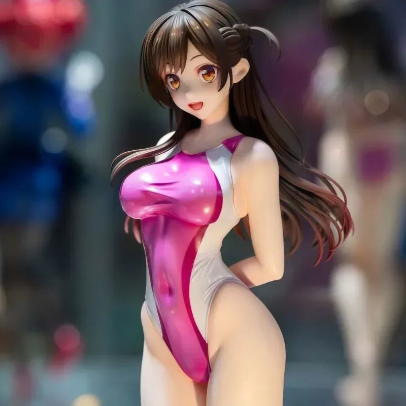 Ichinose Chizuru Girlfriend Please Borrow Me Character Swimsuit Stand Posture Anime Model Action Figure Gift Collect Decor Toy