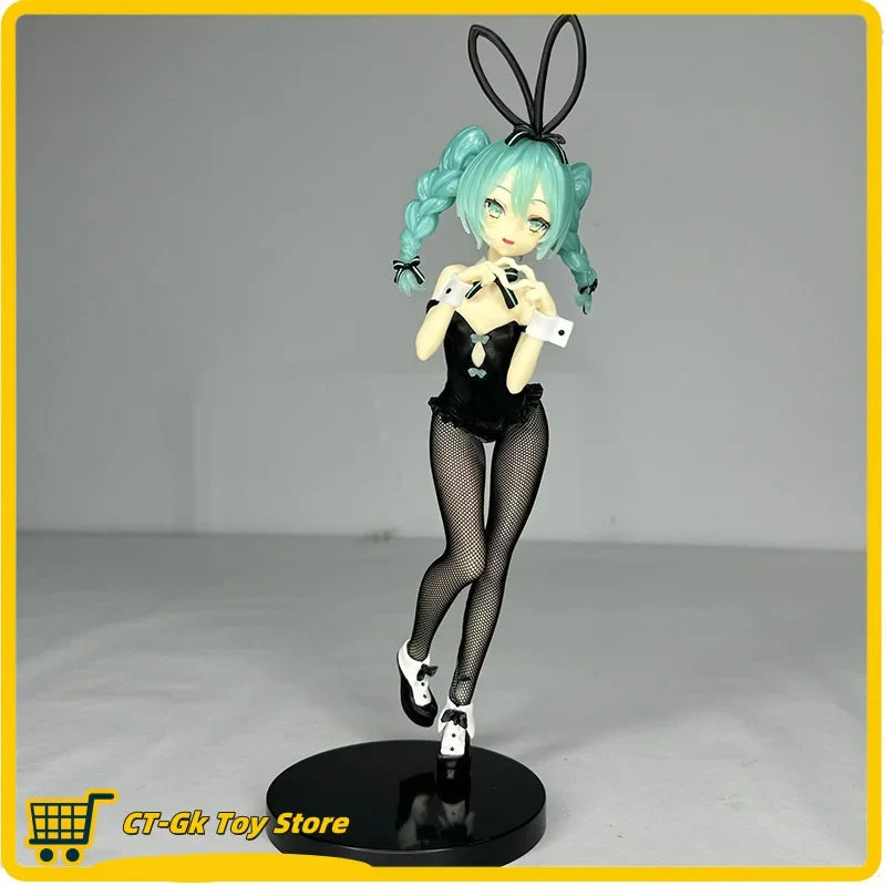 28cm Bunny Girl Miku Action Figure Anime Bicute Bunnies Women'S Solid Figures Collection Ornament Gifts Desktop Decorate Toys