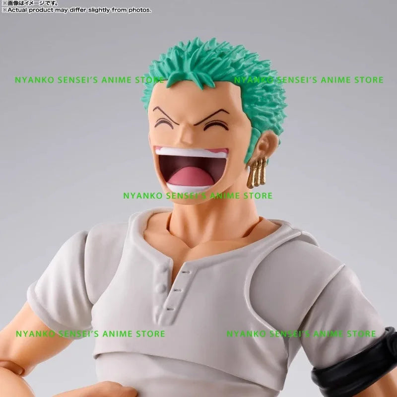 Bandai SHF One Piece Roronoa Zoro Dawn of The Adventure Action Figure Anime Model Trendy Toy Ornament Doll Collectible in Stock