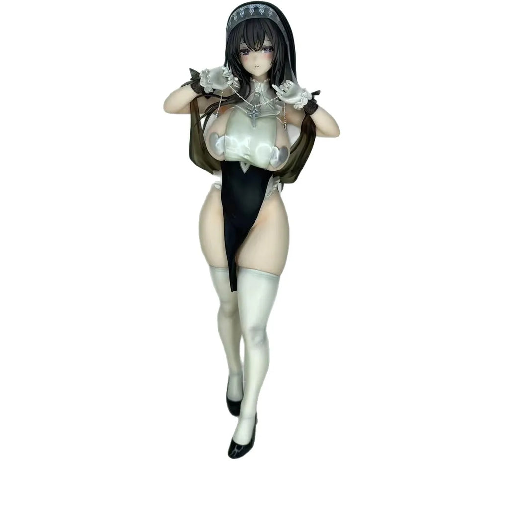 Sexy Anime Nun Figure Desktop Statue Collectible Model for Adults Kawaii