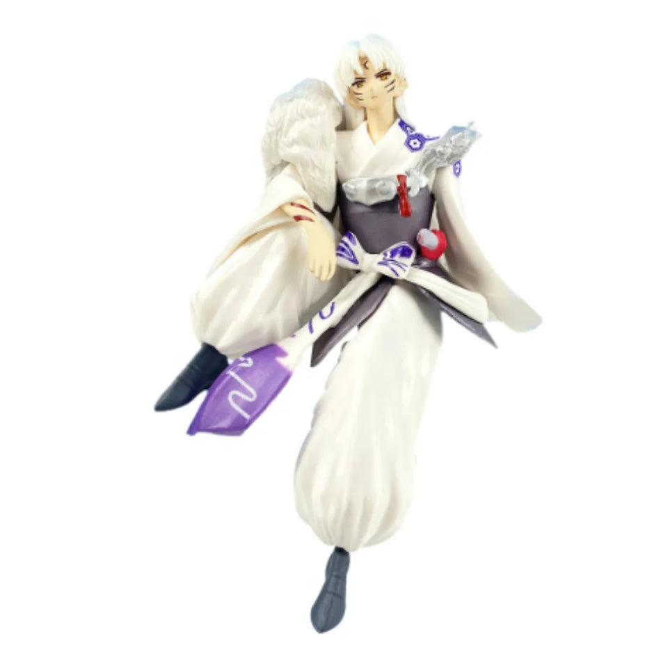 14cm InuYasha Anime Figure Kingdom Miyagako Sesshomaru Action Figure 1514# Sesshoumaru/1300# Inuyasha Figure Model Doll Toys