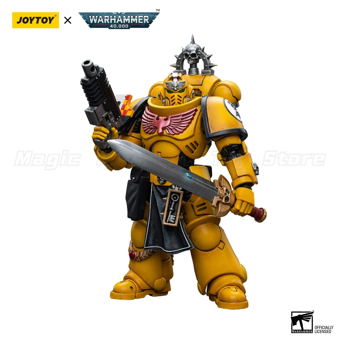 【In Stock】JOYTOY Warhammer 40K Imperial Fist Lieutenant with Power Sword Anime Model Toys Gift 1/18 Action Figure