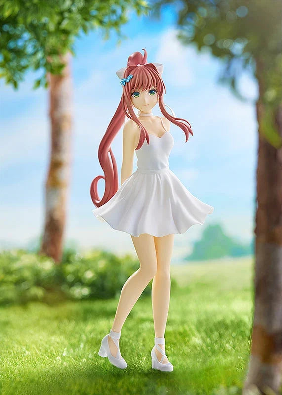 17cm POP UP PARADE Literature Club! Monika White Dress Anime Figure Sayori Action Figure Yuri/Natsuki Figure Model Doll Toy Gift