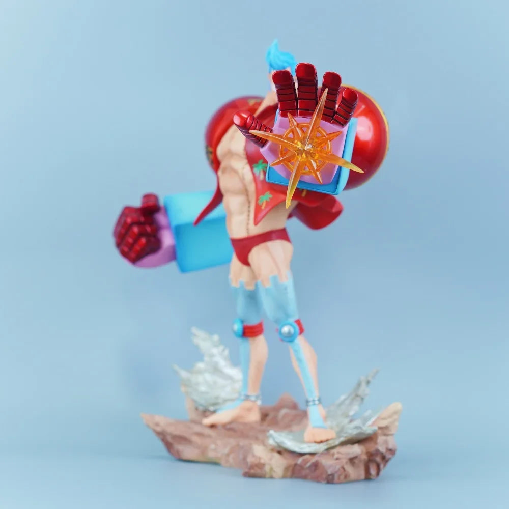 28.5cm/11.22in Anime One Piece Figure Franky Action Figures Pvc Statue Desktop Ornamen Collection Model Toys Gifts