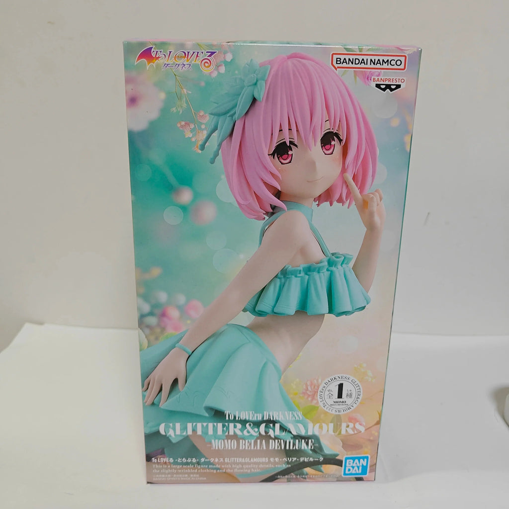 BANDAI Original To Love-Ru Darkness Anime GLITTER GLAMOURS Momo Belia Deviluke Lala Satalin Action Figures PVC Figurine Model