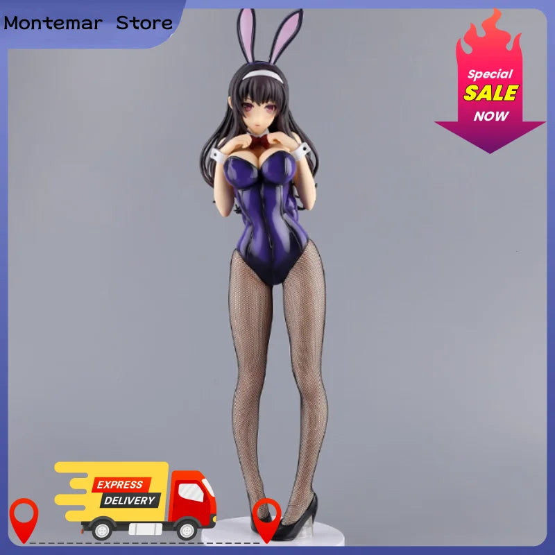 42cm Saenai Heroine no Sodatekata Kasumigaoka Utaha Bunny Girl Standing Pose Anime PVC Figure Statue Desktop Decoration Gift