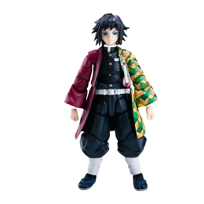 BANDAI Original in Stock Demon Slayer Giyu Tomioka SHF Anime Cartoon Garage Kit Anime Action Figures Model Collectio Toy