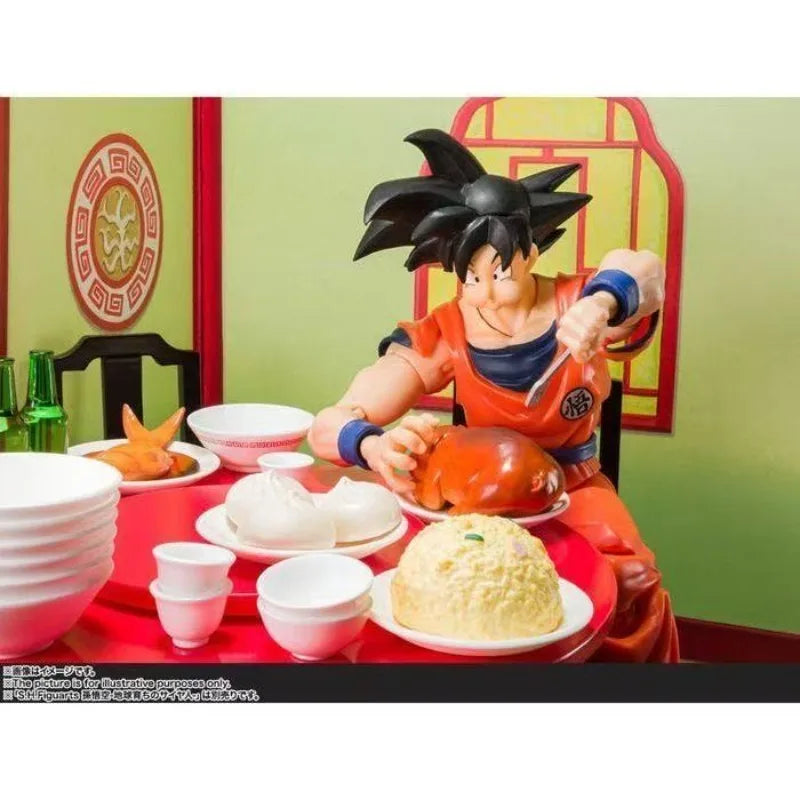 Bandai Dragon Ball Sun Wukong SHF Dinner Table Eight Fill Set Mobile Figures Mock Play Peripherals Toys Collection Gifts