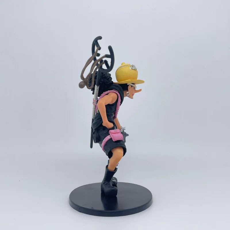 12cm Cartoon Anime One Piece Ussop PVC Action Figure Collection Handmade Model Car Desktop Decoration Kids Charm Toys Gift