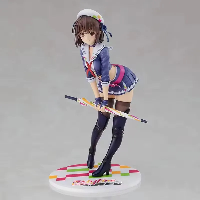 20CM Anime Saenai Heroine no Sodatekata Kato Megumi Action Figure School Uniform Dress Up Model Doll Collection Decor Toys Gifts