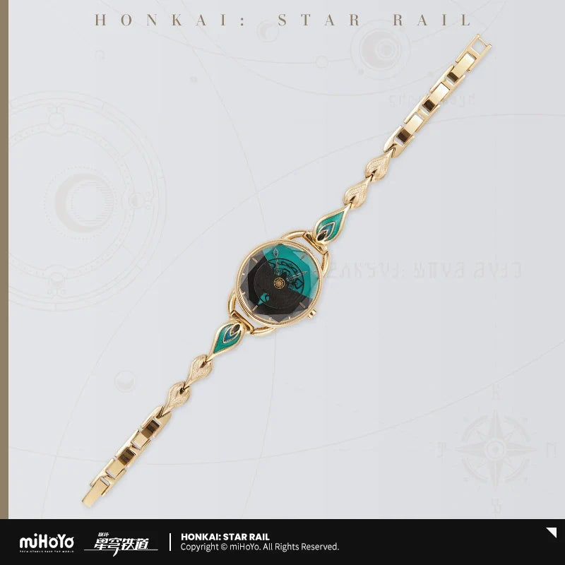 Genuine Game Honkai Star Rail Aventurine Wrist Watch Sand Gold Theme Wrist Watch Cosplay Accessory Figure Collection Decor Gifts