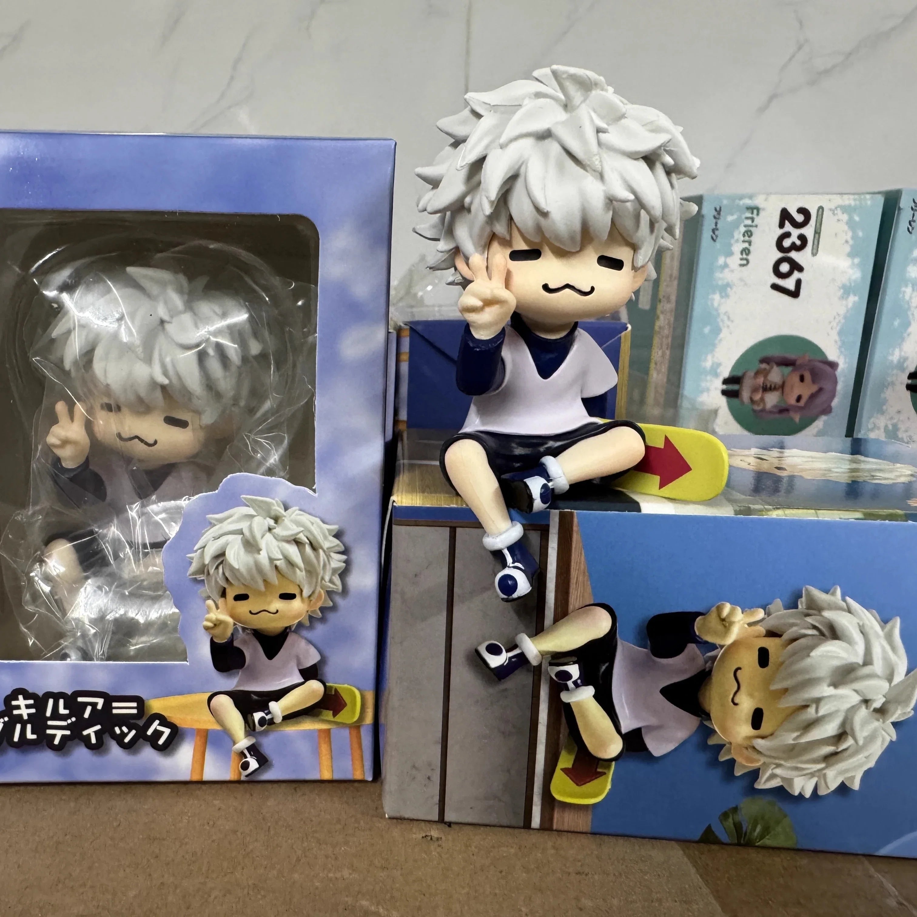 HUNTERxHUNTER Cartoon Q-Version Cat KILLUAZAOLDYECK Anime figure Doll Toys Desktop Ornament decor Collect Model Garage Kit Gifts