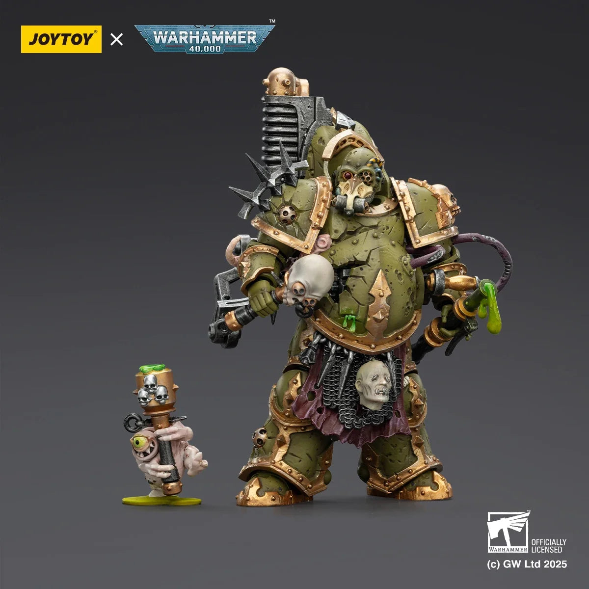 JOYTOY Warhammer 40K 1/18 Scale Death Guard Lord of Virulence Foul Blightspawn Action Figure Model Dolls Toys for Collection