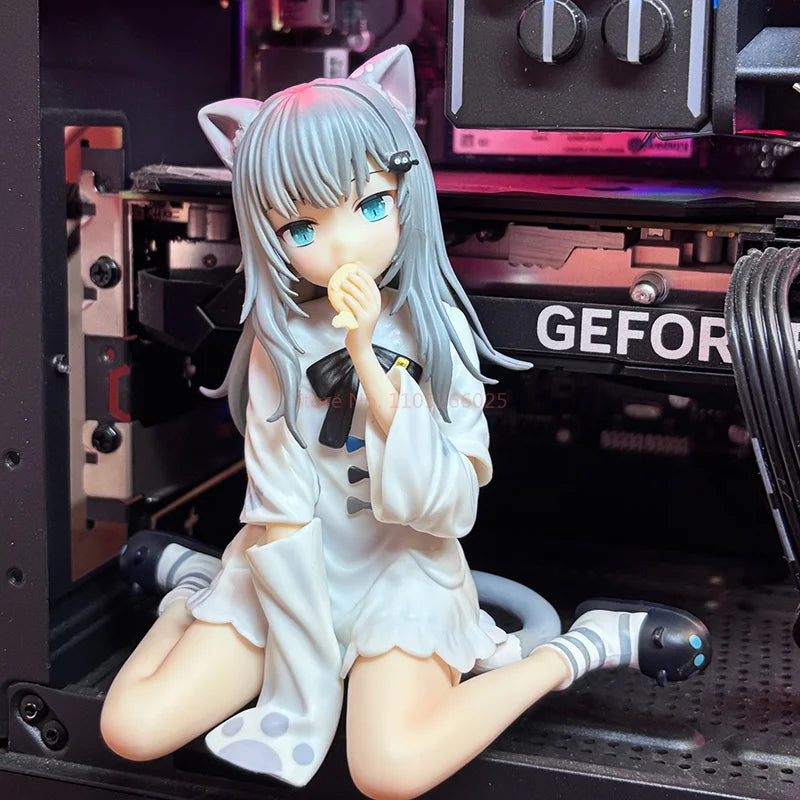Two Styles Pvc Action Figure Toys 21cm Collection Model Kawaii Gift Model Desktop Decoration Cute Cat Ears Beautiful Girl Anime
