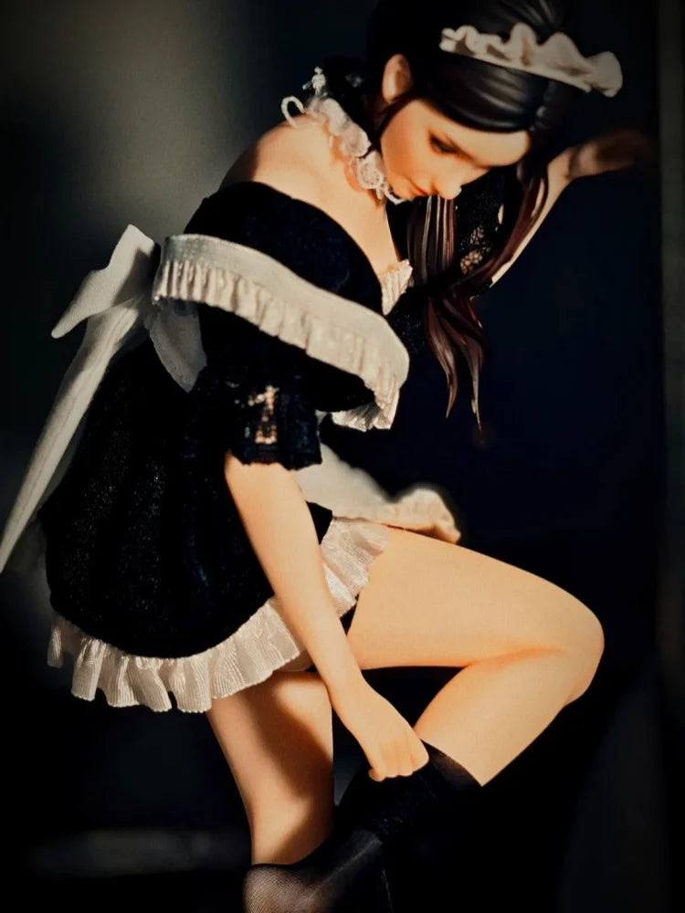 Original In Stock  Bearpanda 1/6 Anime Figure She Is Real Maid Figurine Modle Hyper-Realistic Statue Desk Decor Toys Boys Gifts