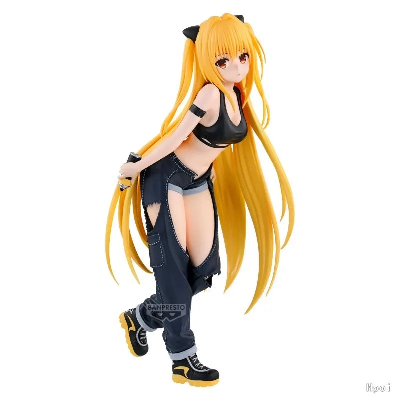 Original Genuine Bandai BANPRESTO Glitter & Glamours To Love-Ru Darkness Konjiki No Yami Street Ver 22cm Figure AS
