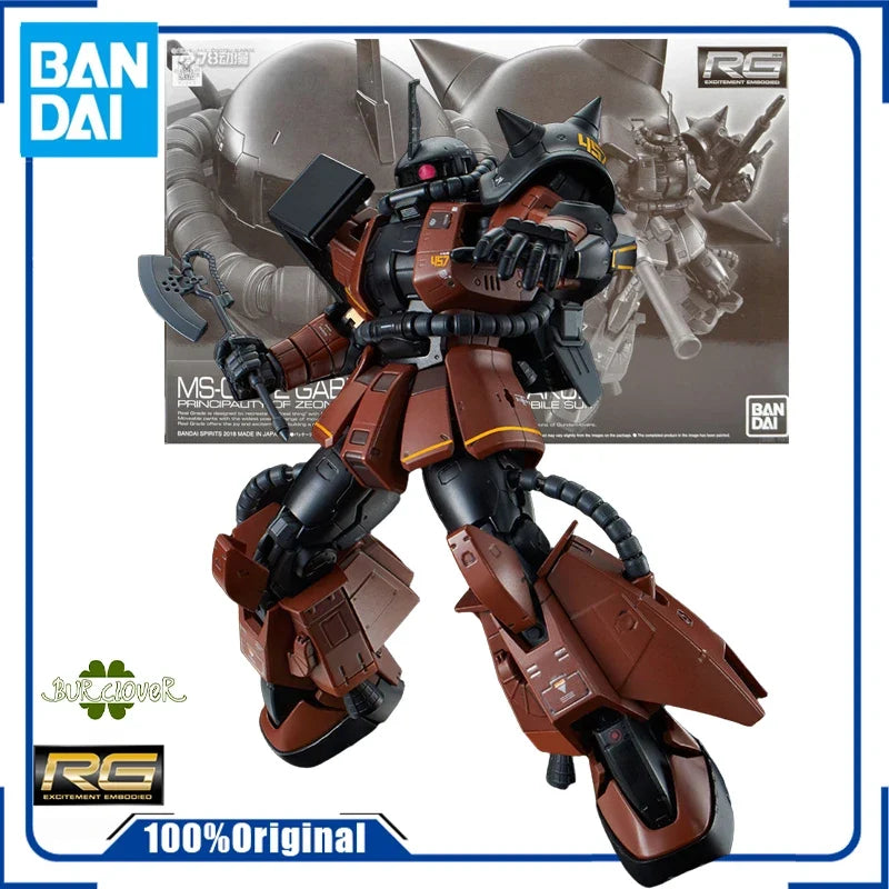 Bandai Original RG Web Exclusive Version MS-06R-2 GABBY HAZARD'S ZAKU Anime Action Figure  Assembly Model Toys Gifts