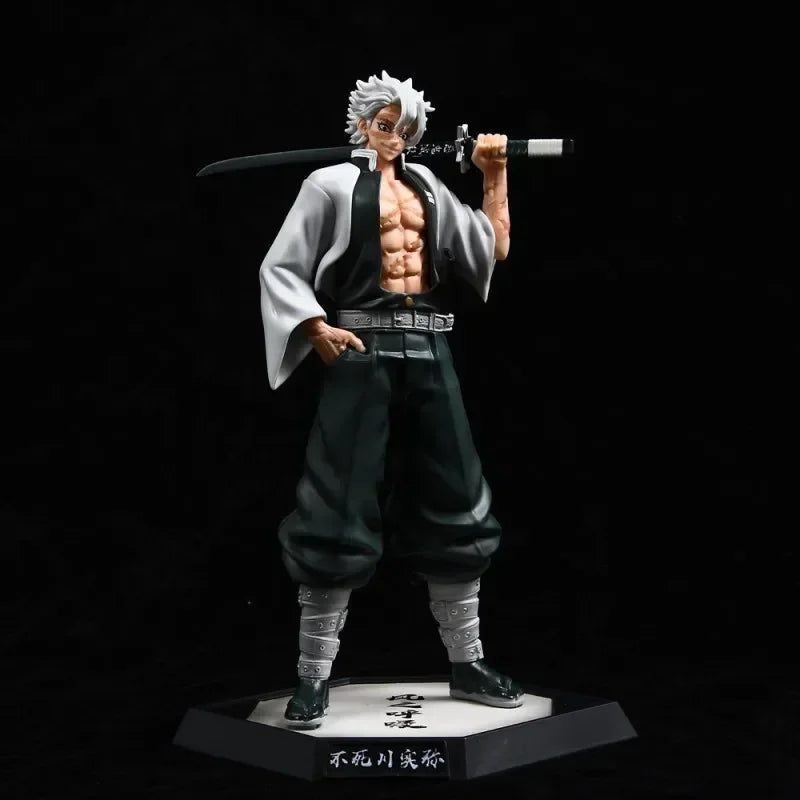 Demon Slayer 30cm Anime Figure Gk Cheng Shinazugawa Sanemi Standing Statue Animation Peripherals Figures Ornaments Toys Gift