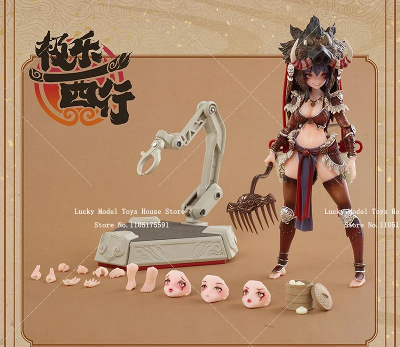 FishToys 1/9 Cute Tian Peng Mobile Suit Girl Action Figure Happy Journey to the West Game Role Simulation 22cm Soldier Doll