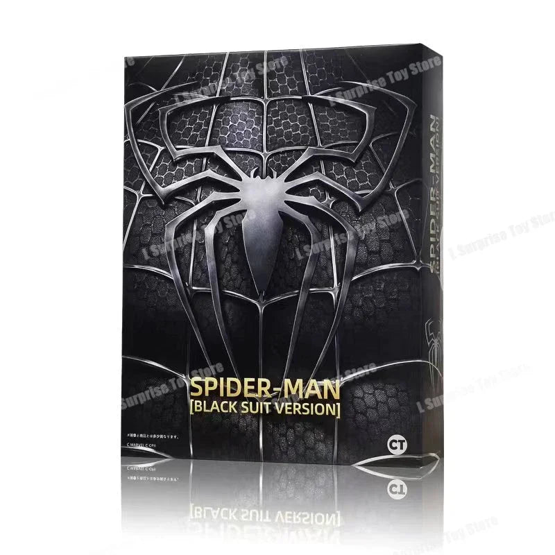 Ct Spider-Man Black Suit Version S.H.Figuarts Spiderman Venom Shf Tobey Spider Man 2099 Maguire Miquel  anime Action Figures toy