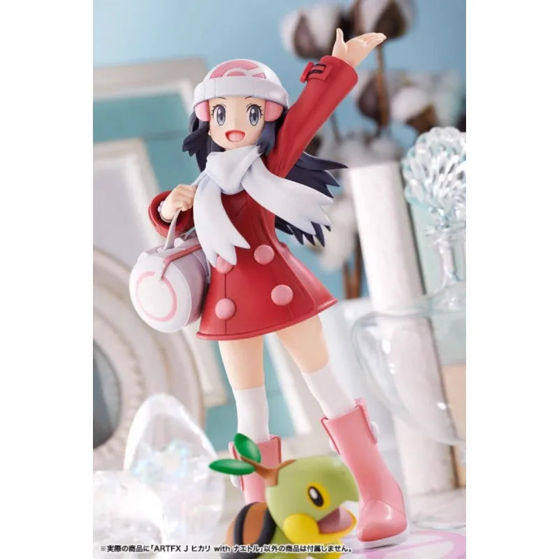 KOTOBUKIYA Original Pokemon Anime Figure ARTFX J Dawn Turtwig Action Figure Toys for Kids Gift Collectible Model Ornaments