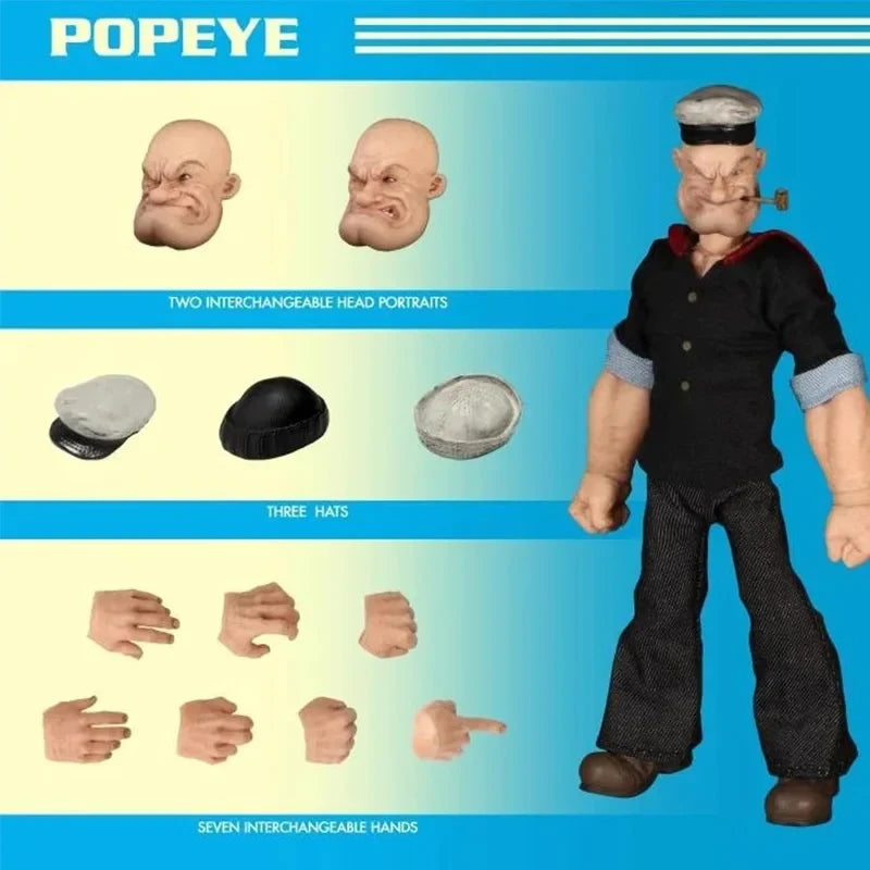 In Stock Original Mezco Toyz Popeye One:12 Collective Popeye 6 Inch Action Figure