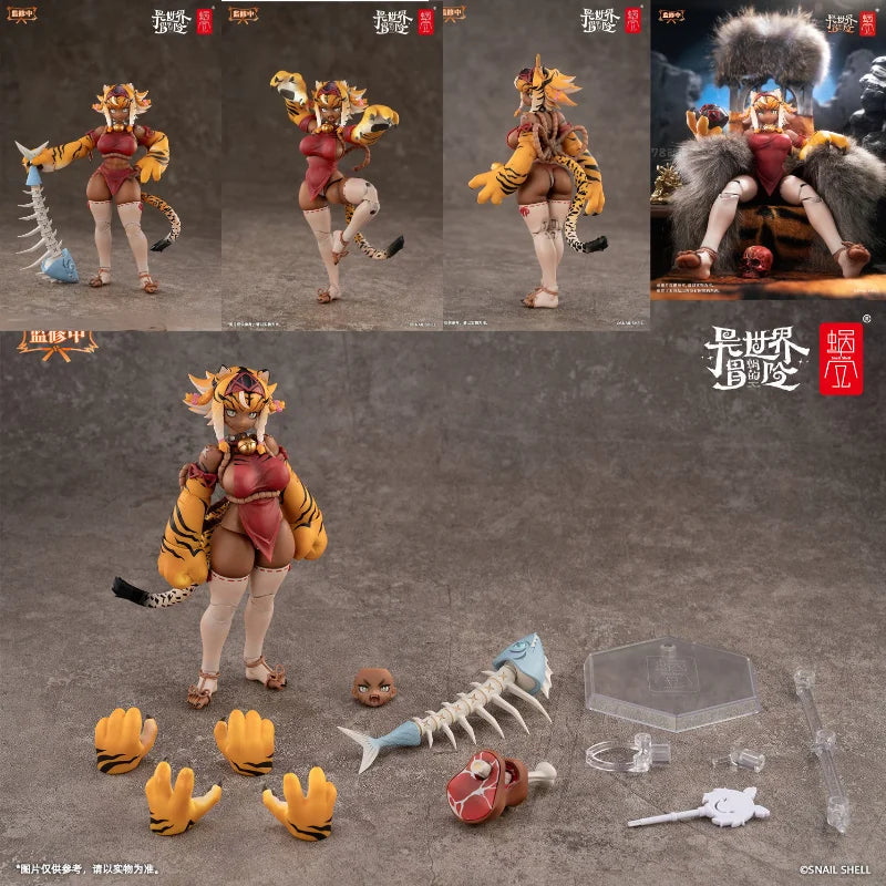 New Snail Shell Rpg-04 1/12 Action Snail'S Isekai Adventure Tiger Girl Galu Figur Figurinen Sammlung Spielzeug Geschenke