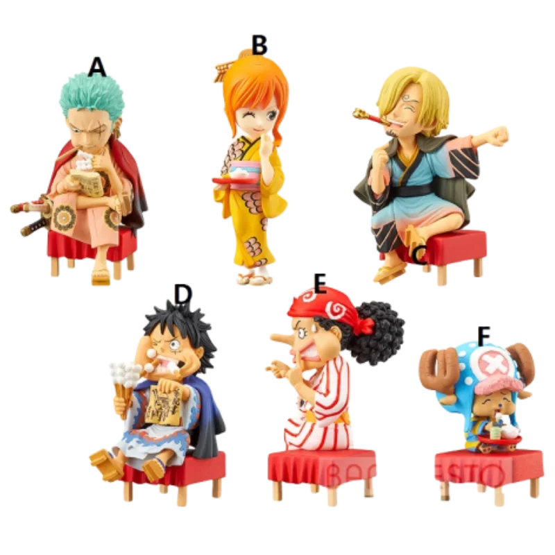Genuine Bandai ONE PIECE WCF Land of Wano Kimono Luffy Anime Action Figures Model Figure Toys Gift for Toys Hobbies Children