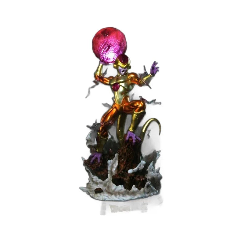 Dragon Ball GK Frisa figurine gold Frisa ball glowing scene statue anime figurine model desktop ornament cool
