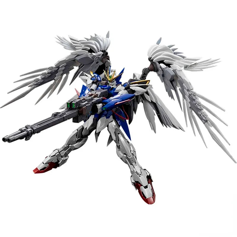 Bandai Genuine Gundam Model Kit Anime Figure HIRM 1/100 Wing Zero EW Collection Gunpla Anime Action Figure Toys for Children