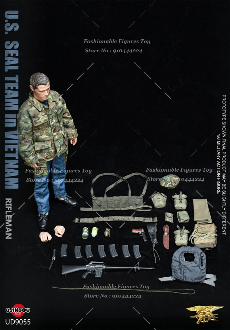 IN STOCK UD9055 1/6 Scale Men Soldier U.S.SEAL TEAM in VIETNAM RIFLEMAN Full Set 12Inch Action Figure Model Collectible Toys