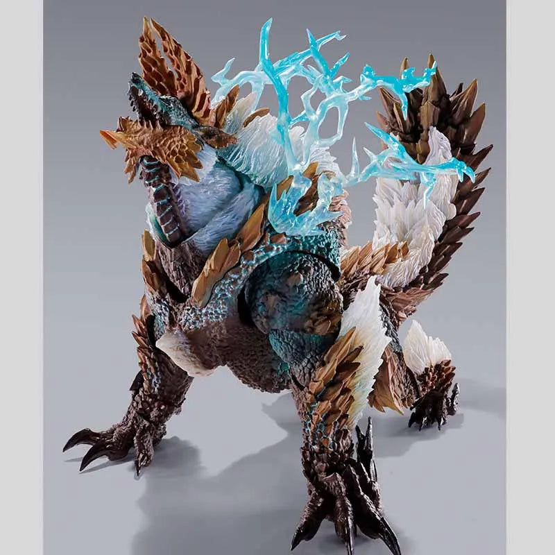 Bandai Original SHM Anime Figure MONSTER HUNTER ZINOGRE 20th Anniversary Edition Action Figure Toys For Boys /Girls