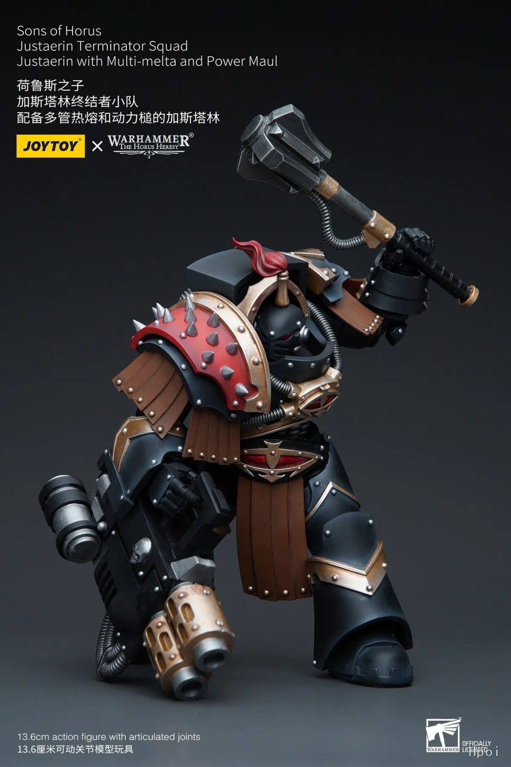 【Original】JOYTOY Warhammer 40K The Horus Heresy Sons of Horus Justaerin Terminator Squad Justaerin with Multi-melta Power Maul