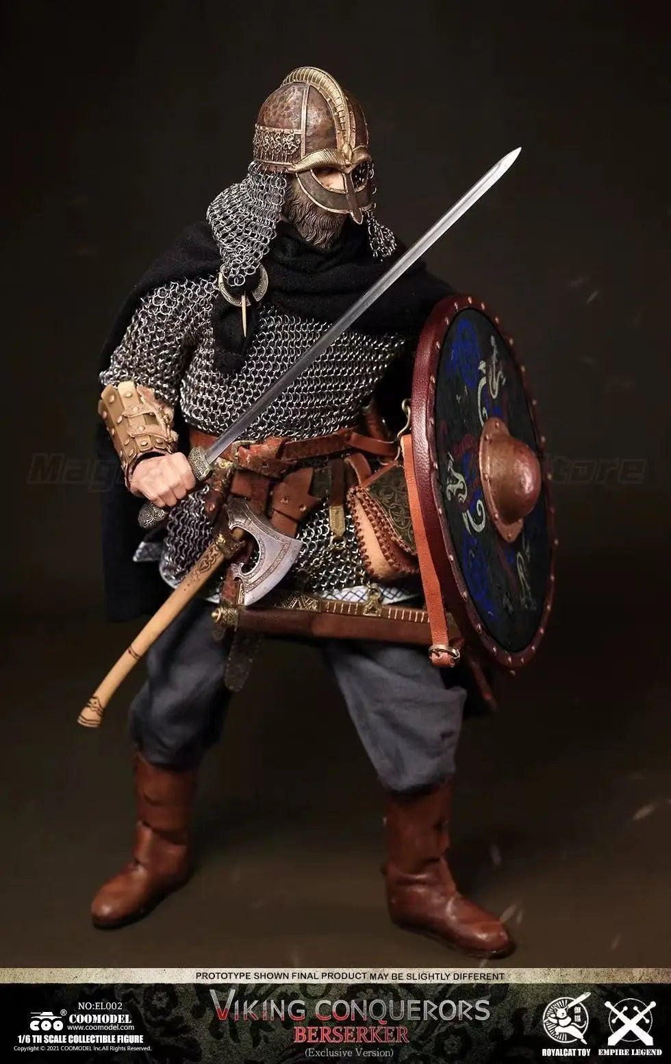 【In Stock】Original COOMODEL SERIES OF EMPIRES NO EL002 VIKING CONQUERORS BERSERKER 1/6 Action Figure Ornament Gift
