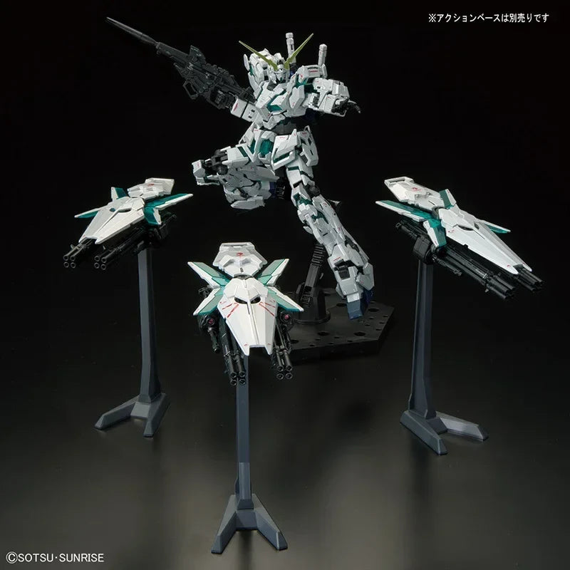 Bandai Original RG THE GUNDAM BASE LIMITED RX-0 UNICORN GUNDAM FINAL BATTLE VER. SPECIAL COATING Anime Action Figure Assembly