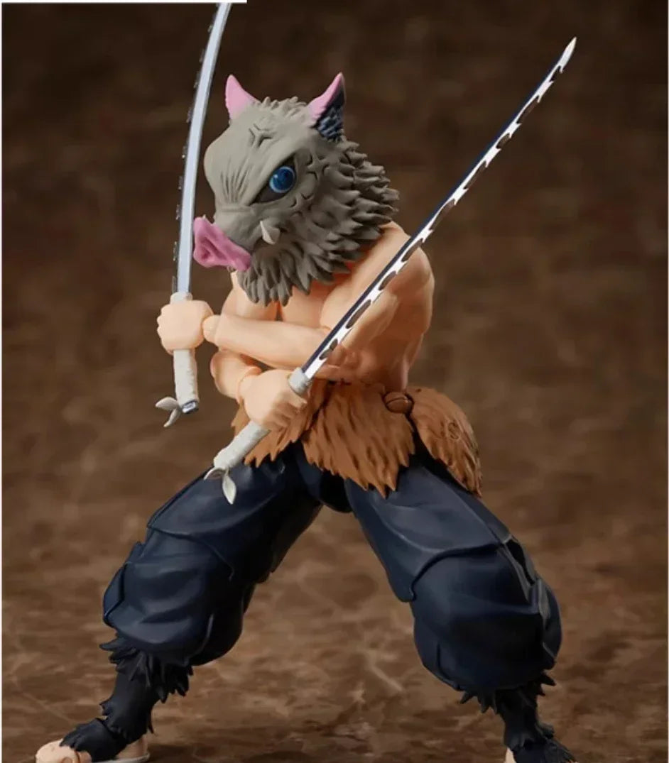 100% Original Aniplex BUZZmod Inosuke Hashibira Kimetsu No Yaiba Demon Slayer Action Figure Toy