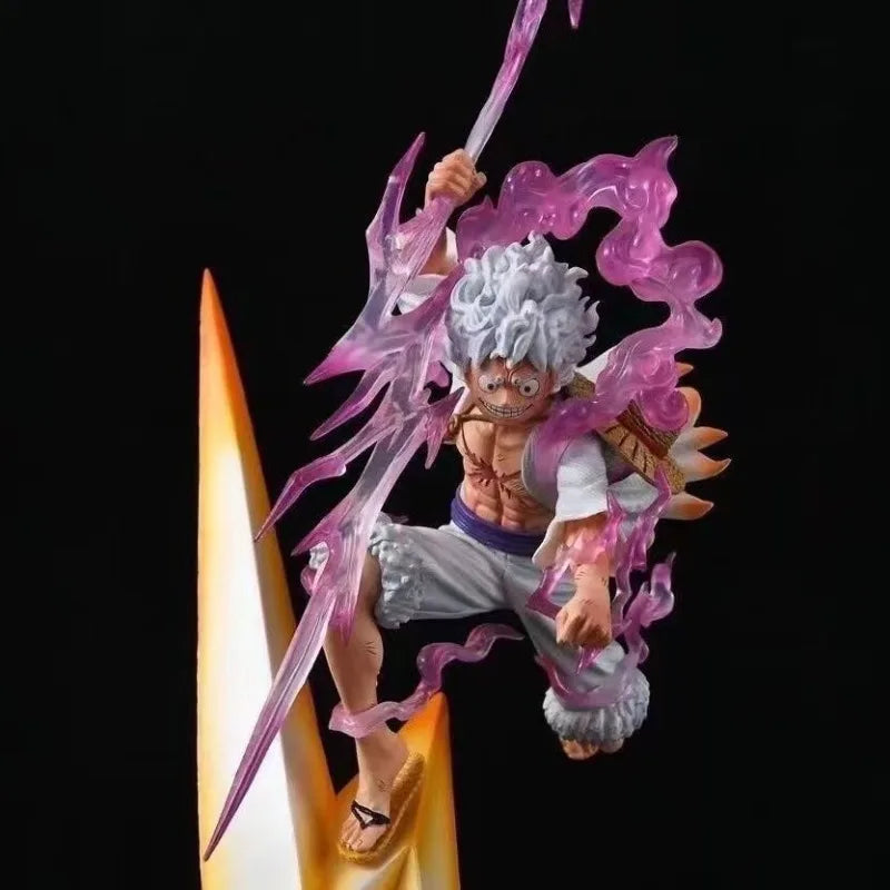 50cm One Piece Figure Monkey D. Luffy Five Levels Glow Anime Model Collect Desktop Ornament Decorations Children Toys Gifts